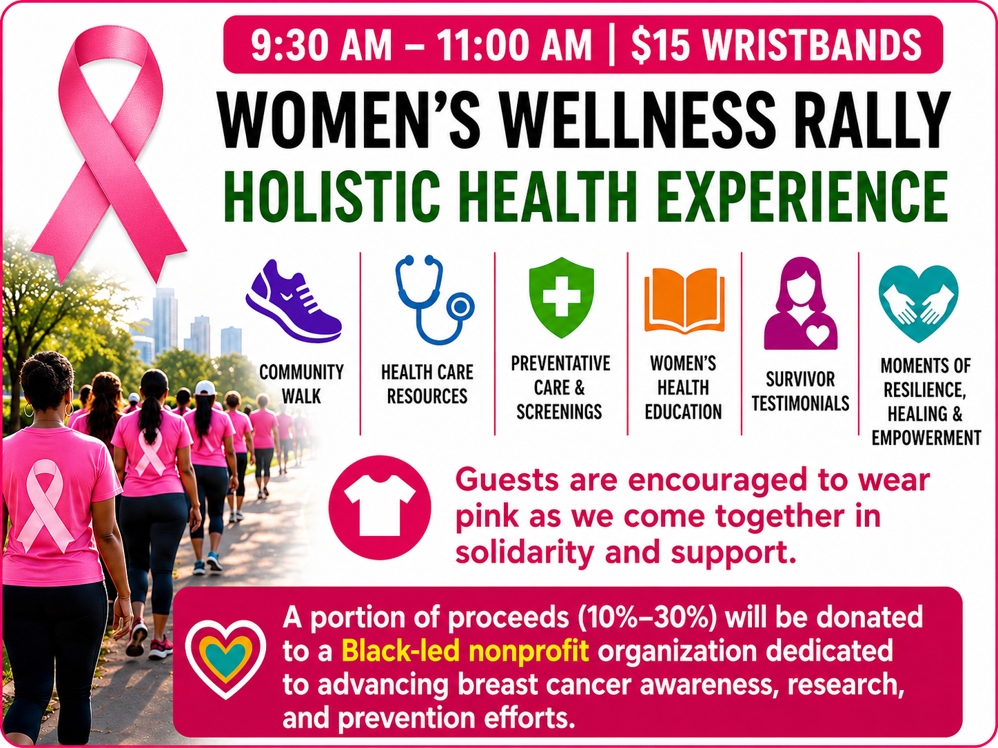 Women’s Wellness Rally - Wristbands